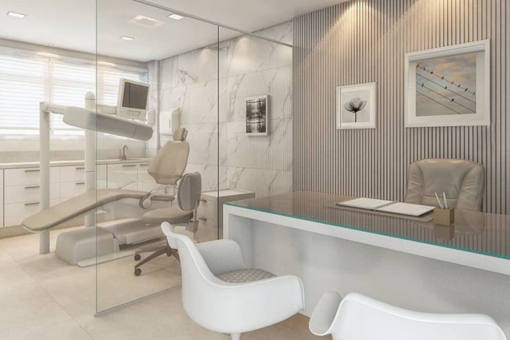 Modern dental office facility with sleek interior design